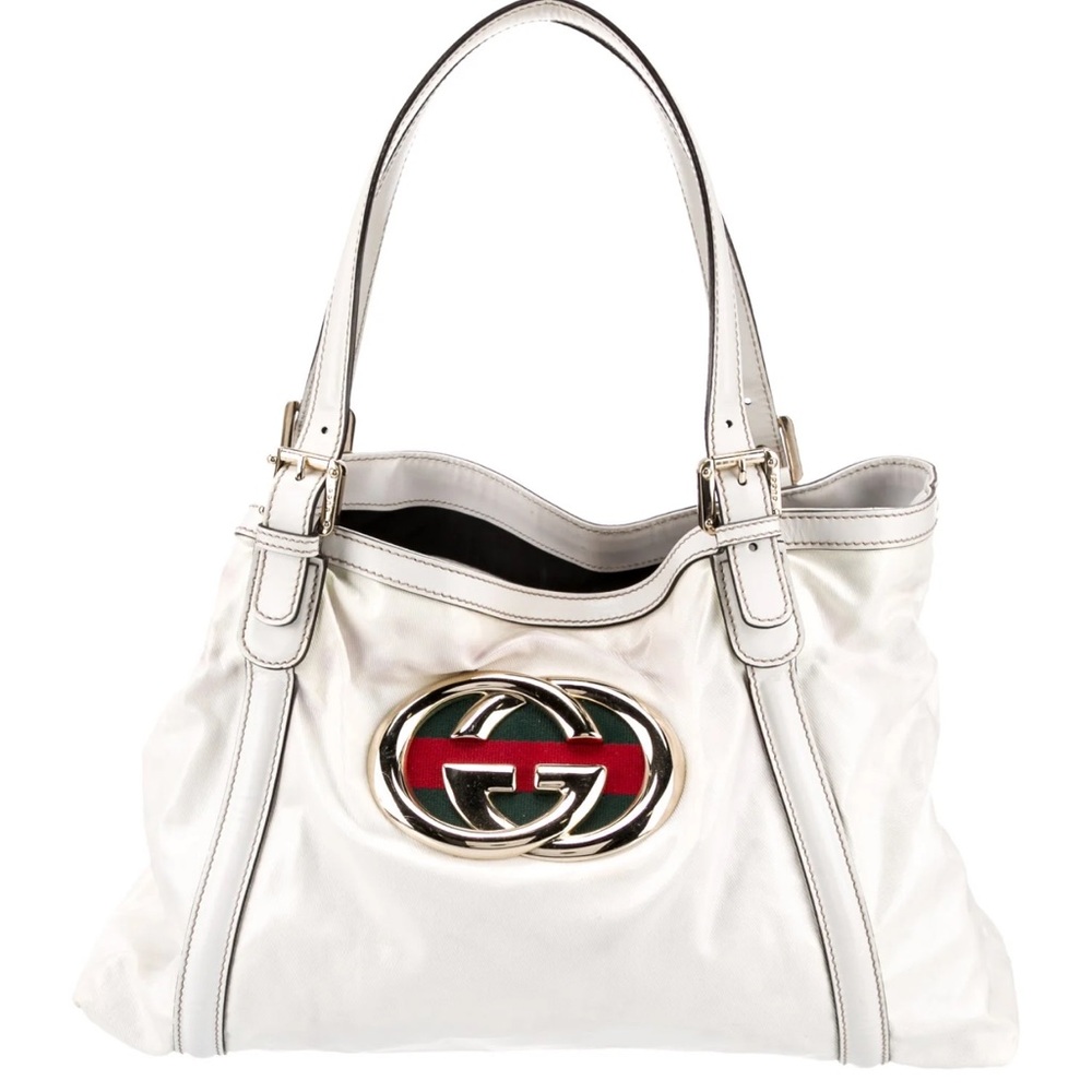 Great GUCCI Medium Britt White Bag